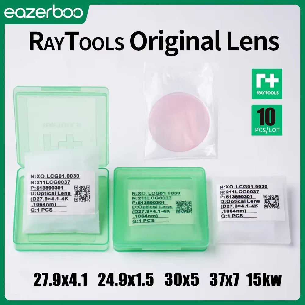 10PCS Original Raytools Lens 27.9x4.1 24.9x1.5 30x5 20x3 Protective Lens 37x7 15kw For BM109 BM110 BM111 Laser Cutting head