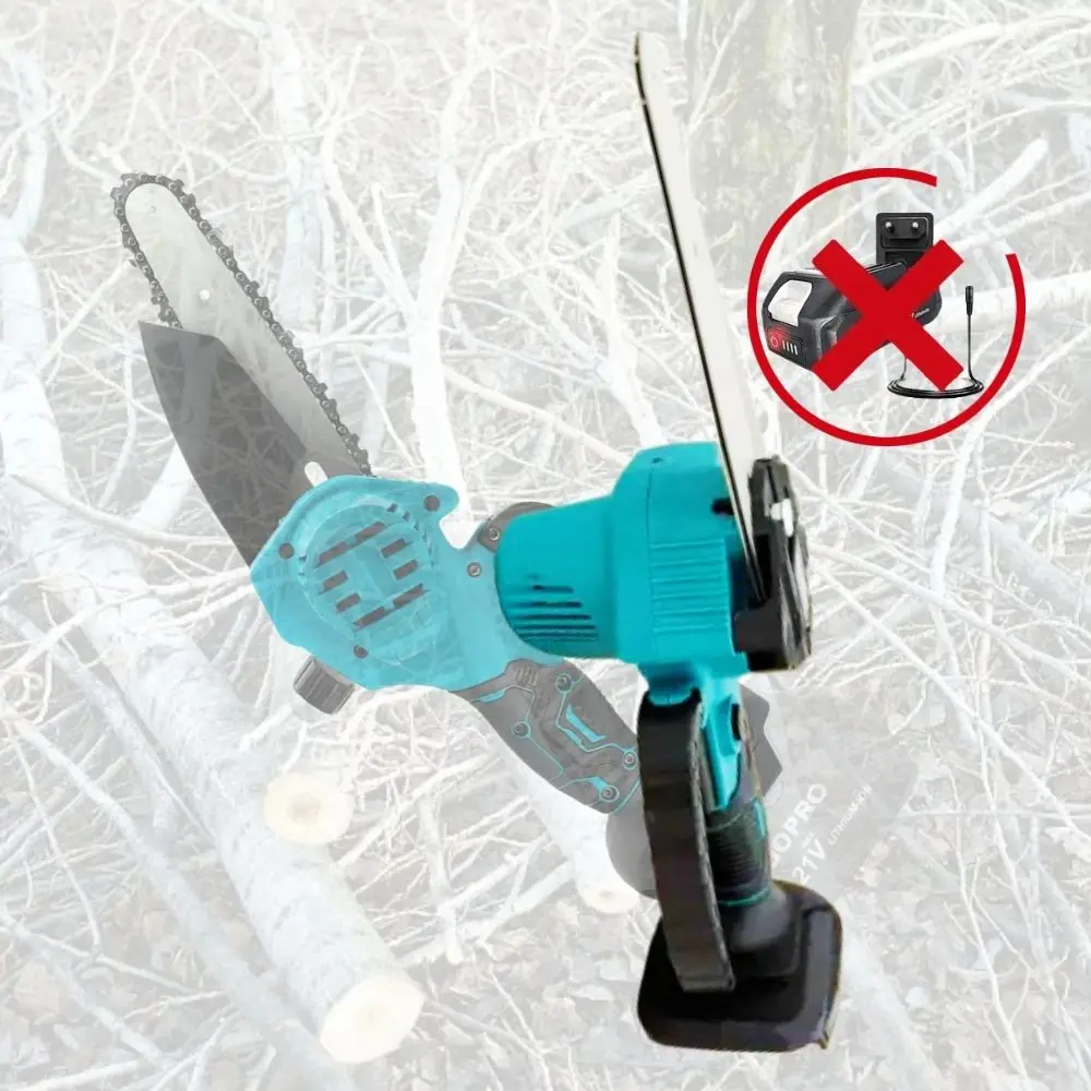 

PATUOPRO 6 Inch Electric Chain Saw Portable Rechargeable Wood Splitting Chainsaw Woodworking Power Tool For Makita 18V Battery