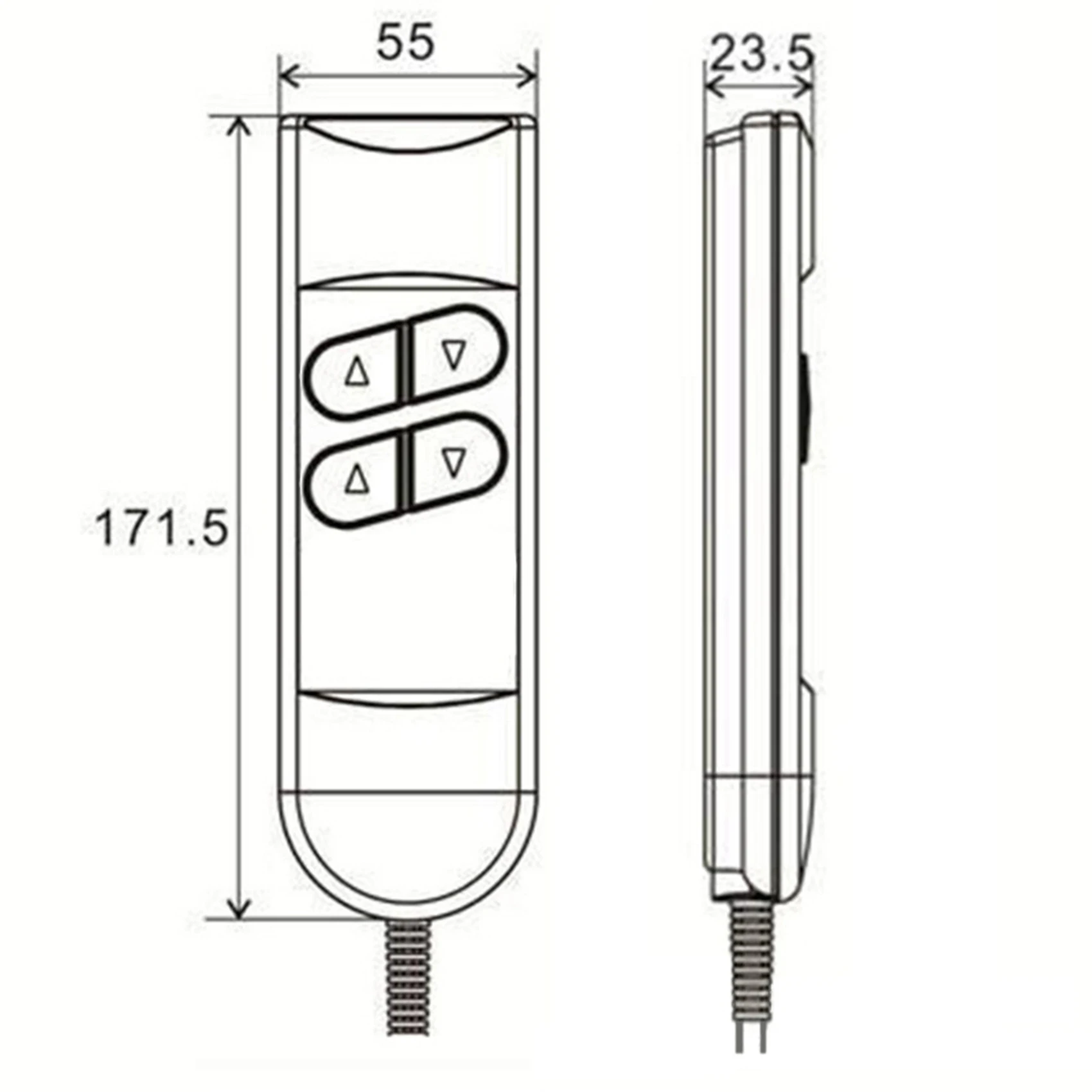 AB46-2X كرسي كهربائي كراسي تحكم 4 زر 5 دبابيس مفتاح اليد للأجهزة المنزلية كراسي رفع السرير قابل للتعديل