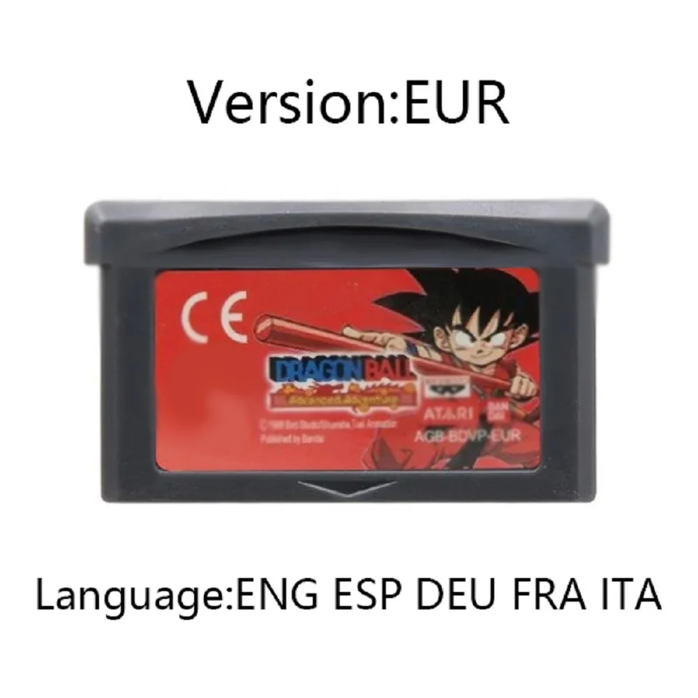 GBA Game Dragon Ball Series Cartridge 32-Bit Video Game Console Card Advanced Adventure Supersonic Warriors Buu's Fury