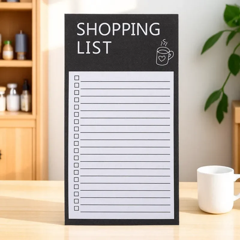 مفكرة مغناطيسية لباب الثلاجة، ورق سميك ممتص مغناطيسي، سهل الاستخدام، تصميم محمول لوسادة قائمة المهام #1