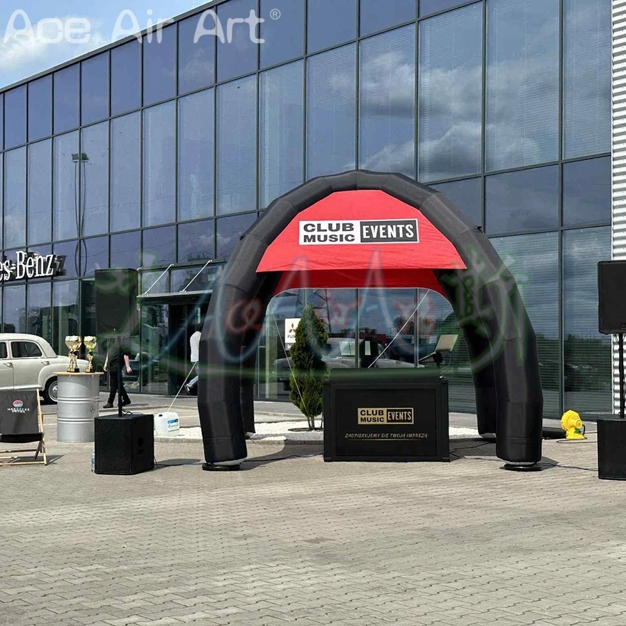 特注製作 屋外用サンシェードパビリオン インフレータブルスパイダーテント (取り外し可能な壁3面付き) 屋外イベントおよび車庫用