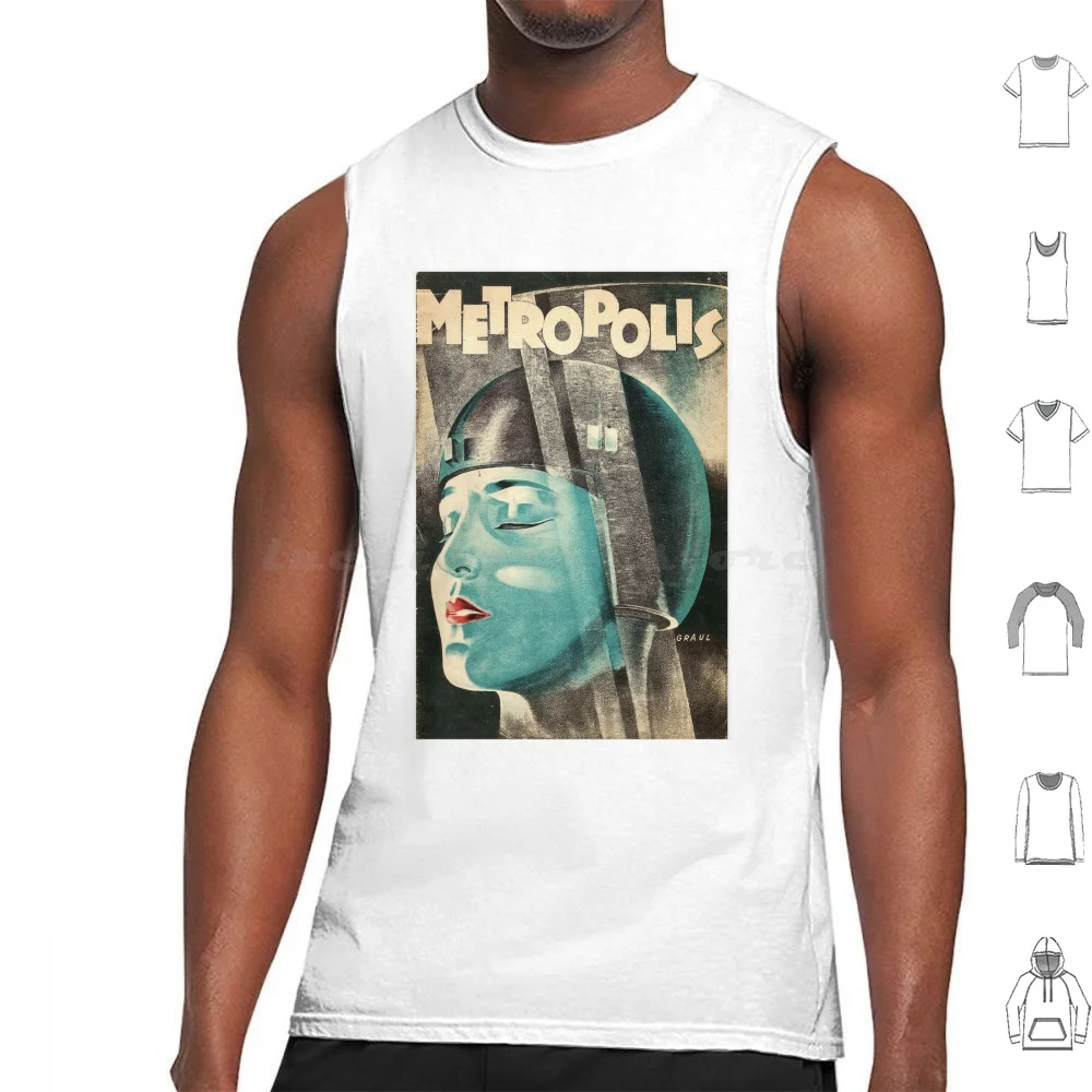 Retro Chuckle Parade Vintage Movie Tank Tops Print Cotton Movie Film Horror Classic Metropolis Vintage Movies Metropolis