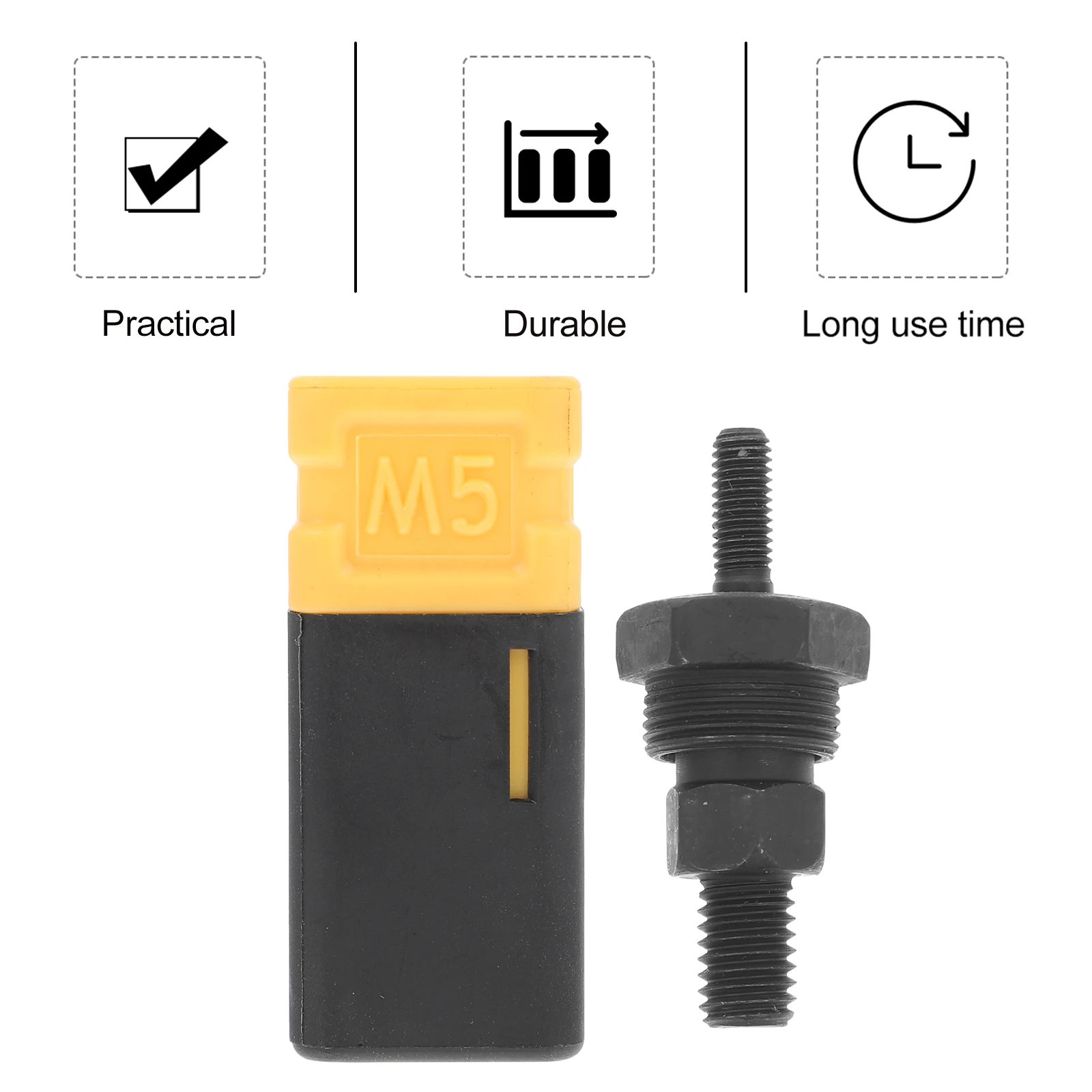 Rivet Nut Accessories Insert Flat Threaded Suite Replacement Rivets Carbon Steel Nuts Kit Mandrel Black Tool