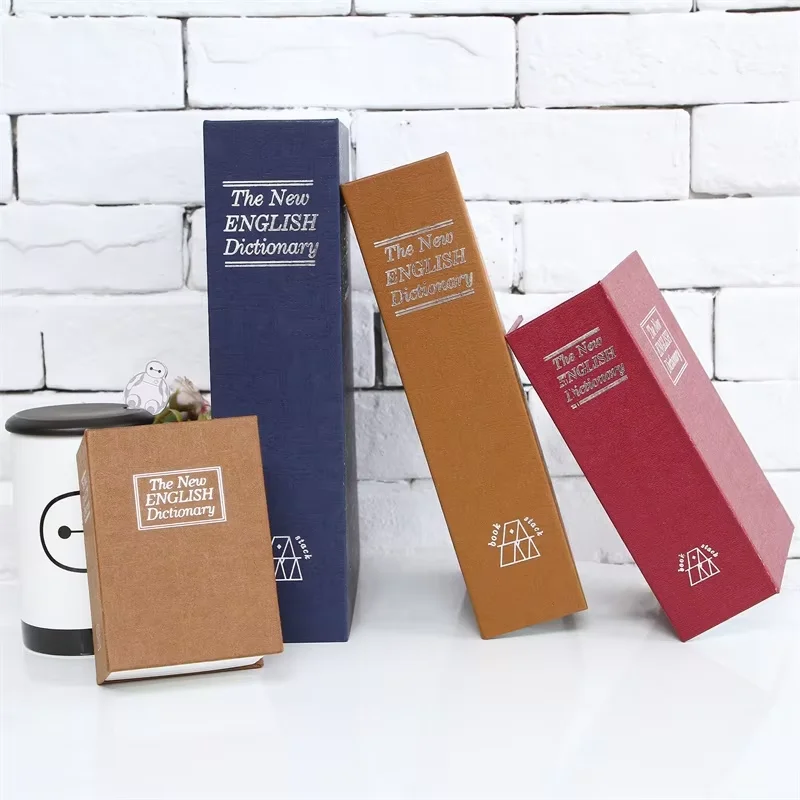 Hidden Size S Key Steel Strongbox Security Lock English Dictionary Book Safe Box For Home Office Travel Phone Money Safes Box