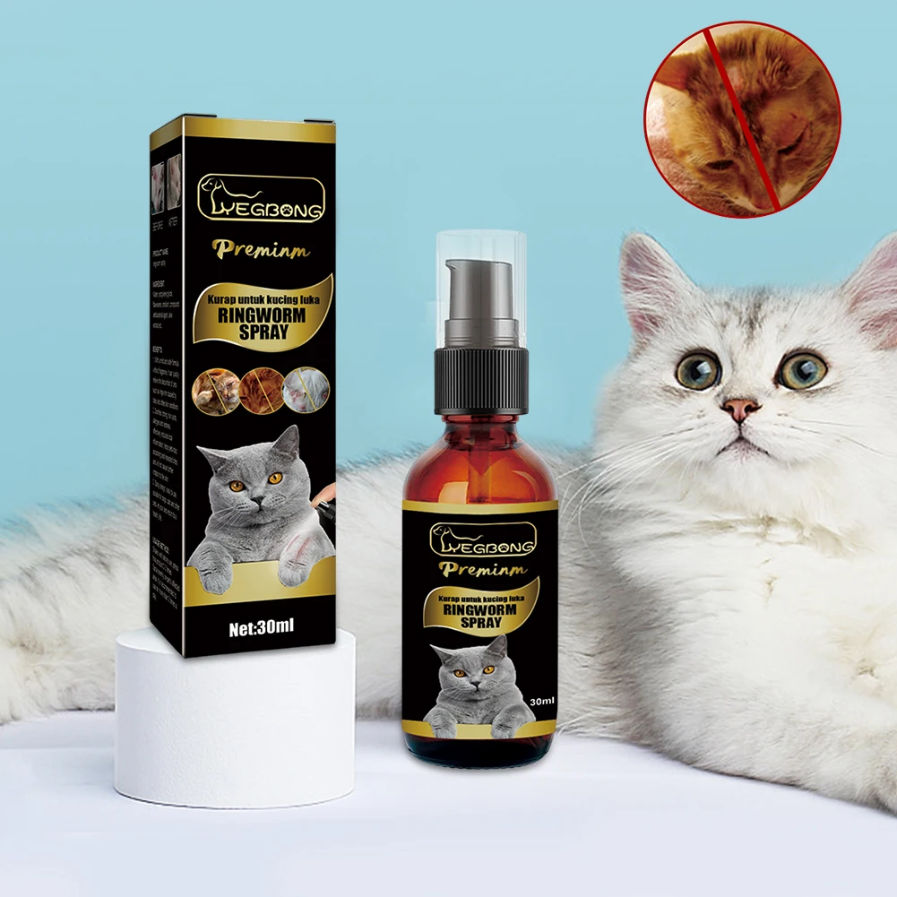30ML Pet Skin Care Spray Skin Disease Itching Mite Relieve Topical Antipruritic Spray Reduce Local Inflammation Cat Supplies
