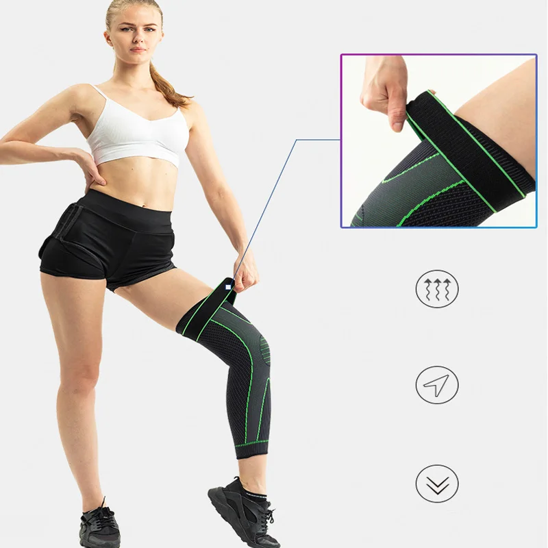 منصات الركبة للياقة البدنية في الهواء الطلق، كرة لعب رياضية، معدات واقية للجري، حزام ممتد، وسادات ركبة دافئة لحماية الركبة والساق الباردة