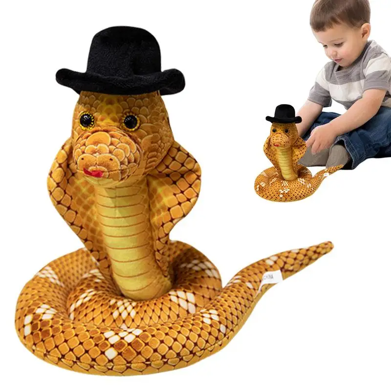 

Realistic Plush Snake Animal Plush Toy Realistic Curled Snake Huggable Kids Companion Soft Throw Pillow For Adults For Study