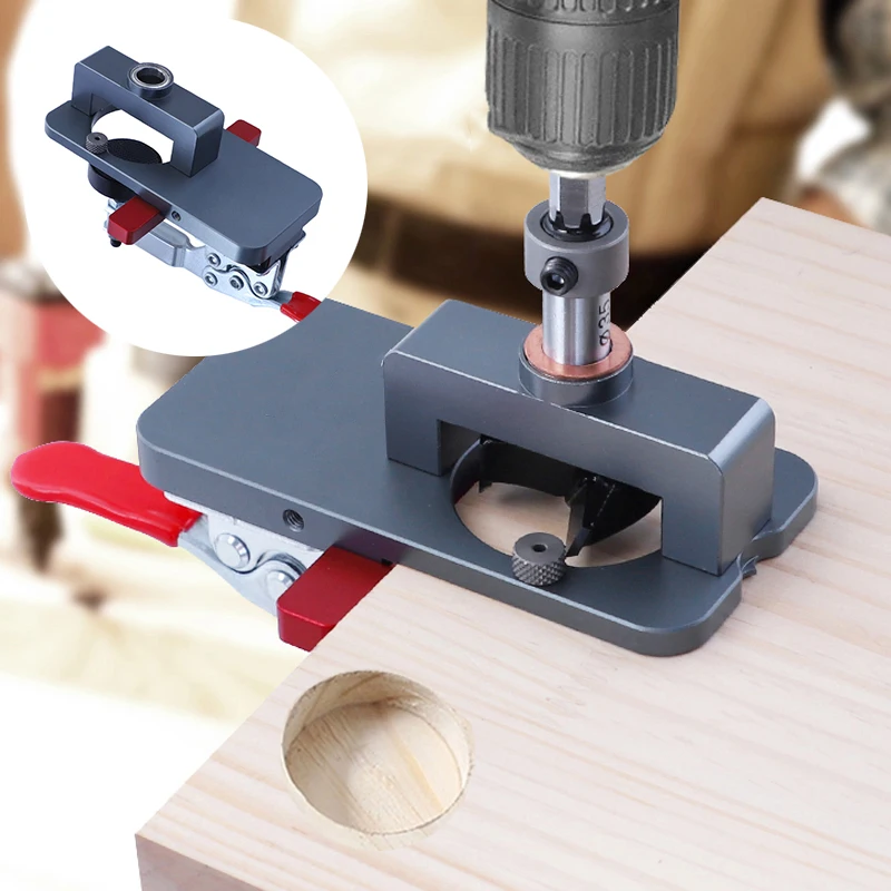 woodworking hinge boring jig hole drilling guide localizador com fixacao abridor de aluminio modelo para porta do armario 35 mm 01