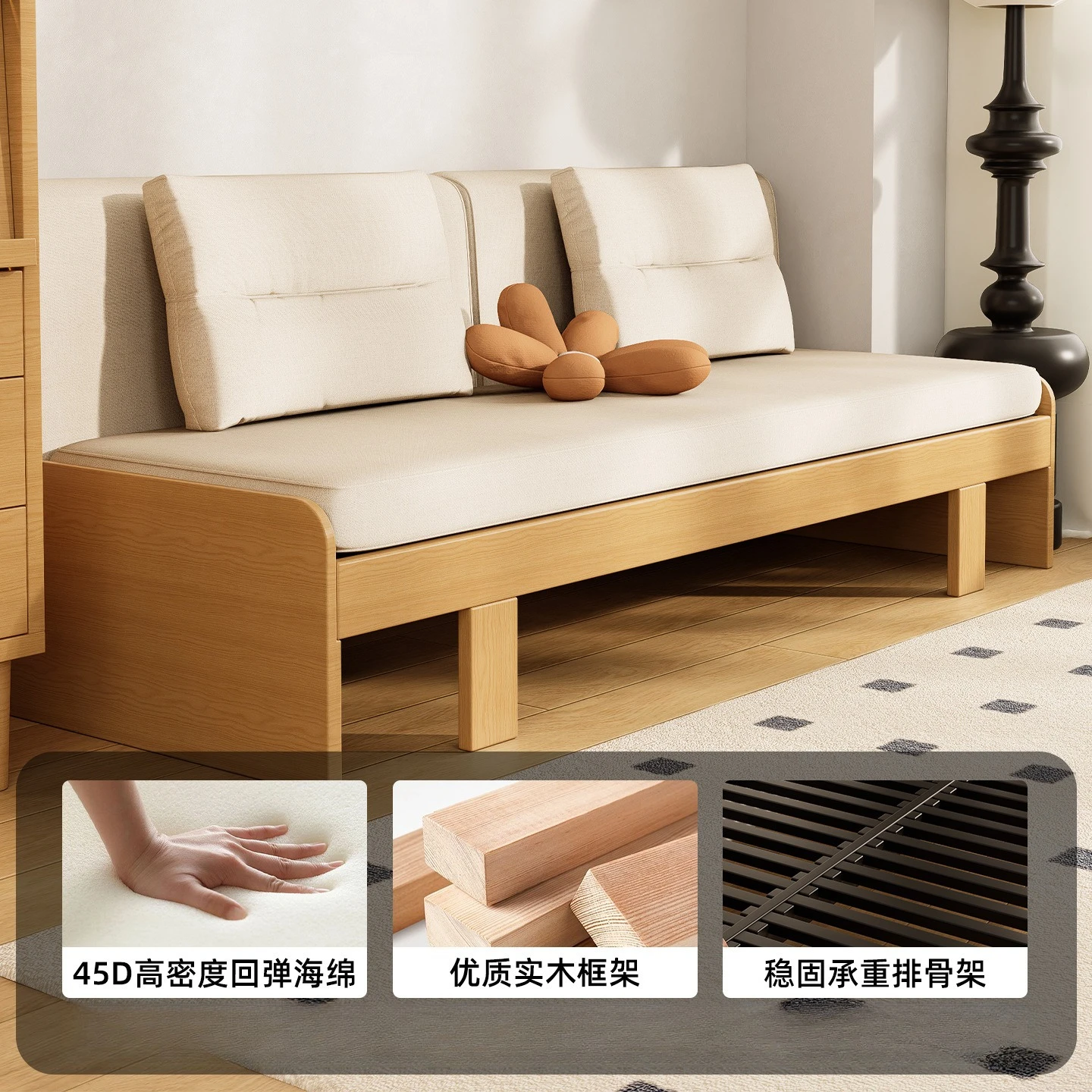 Creative curved sofa, clothing store, beauty salon, lounge area reception, push-pull sofa bed 4