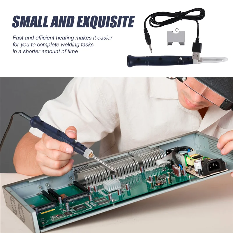 5V USB Soldering Iron Professional Electric Heating Tools Rework With Indicator Light Handle Welding BGA Repair-AA98