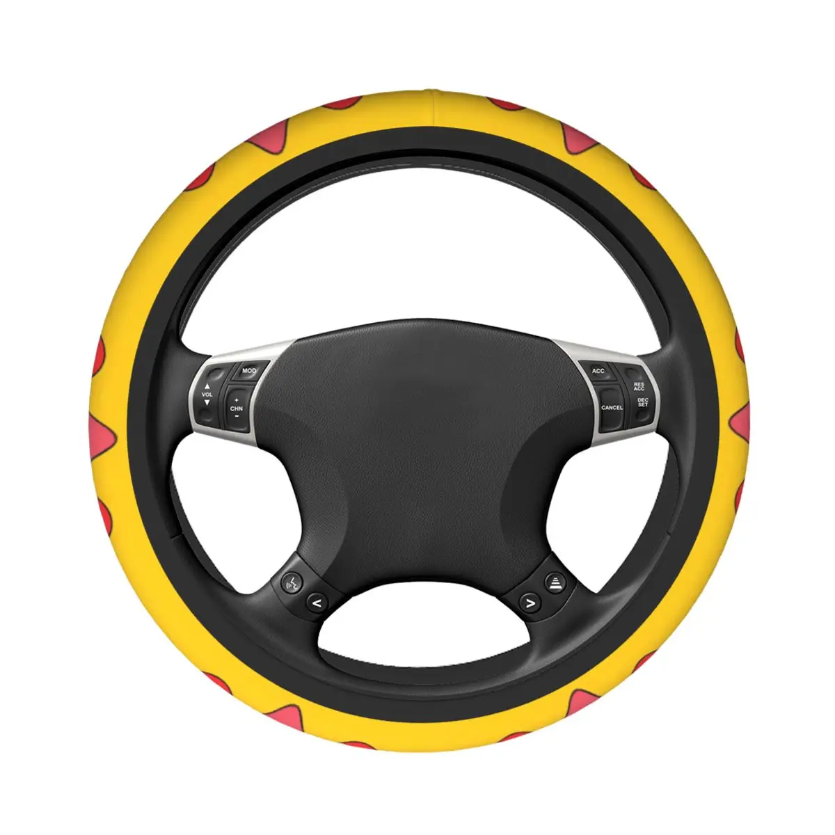 B-Bikachus Smile Steering Wheel Cover for Girls Breathable Kawaii Steering Wheel Protector Universal 15 inch Car Accessories view 2