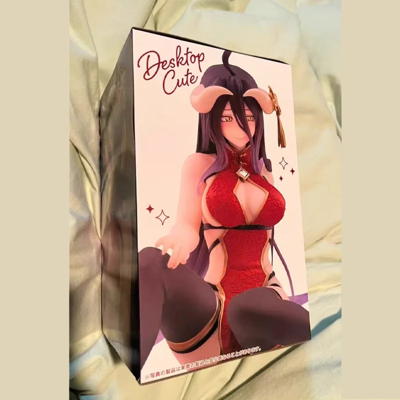 

Genuine Taito Overlord Desktop Cute Albedo Cheongsam Renewal Original In Stock Anime Figure Model Collector Figurine Toys Gift