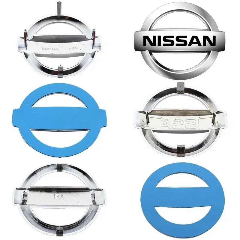 日産シルフィ,ジューク,ティダサニー,キャシュカイ,ティアナ,エクストレイル,5.8 cm, 8.8 cm, 10,11 cm, 13 cm用のフロントとリアのシルバーABSエンブレム14 cm, 15 cm, 16cm