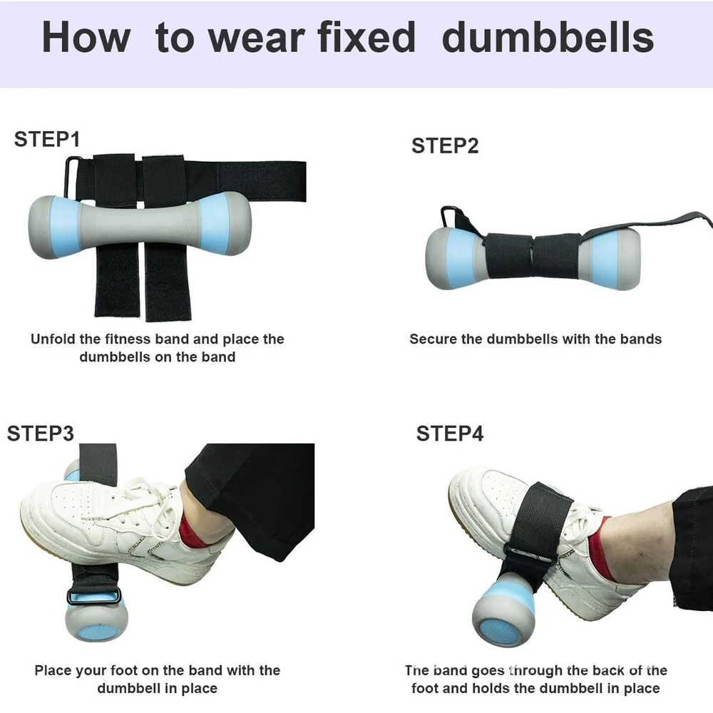 滑り止めダンベルフットアタッチメント、ウェイトリフティング、レッグトレーニング、ホームジムトレーニング用の調節可能なアンクルストラップ1ペア、男性、女性用