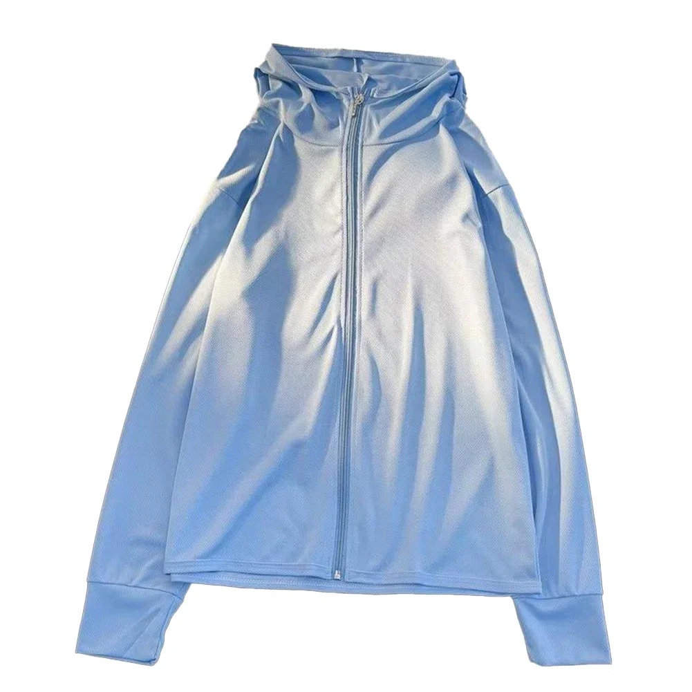 

Hooded Lightweight Jacket Breathable Sun Coat Comfortable Outdoor Wear Regular Clothing Length Protection Black
