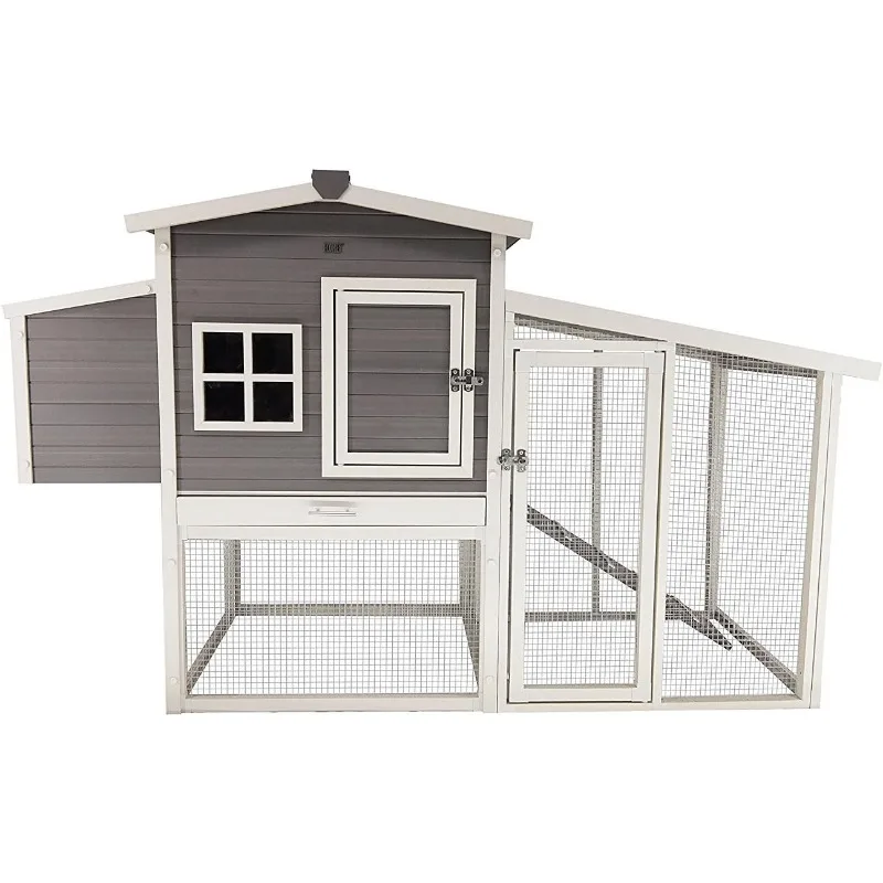 Pet ECOFLEX Hampton Pollaio e penna, Grigio - Miscela composita ecologica, non tossica, Resistente all'umidità e agli odori, 2