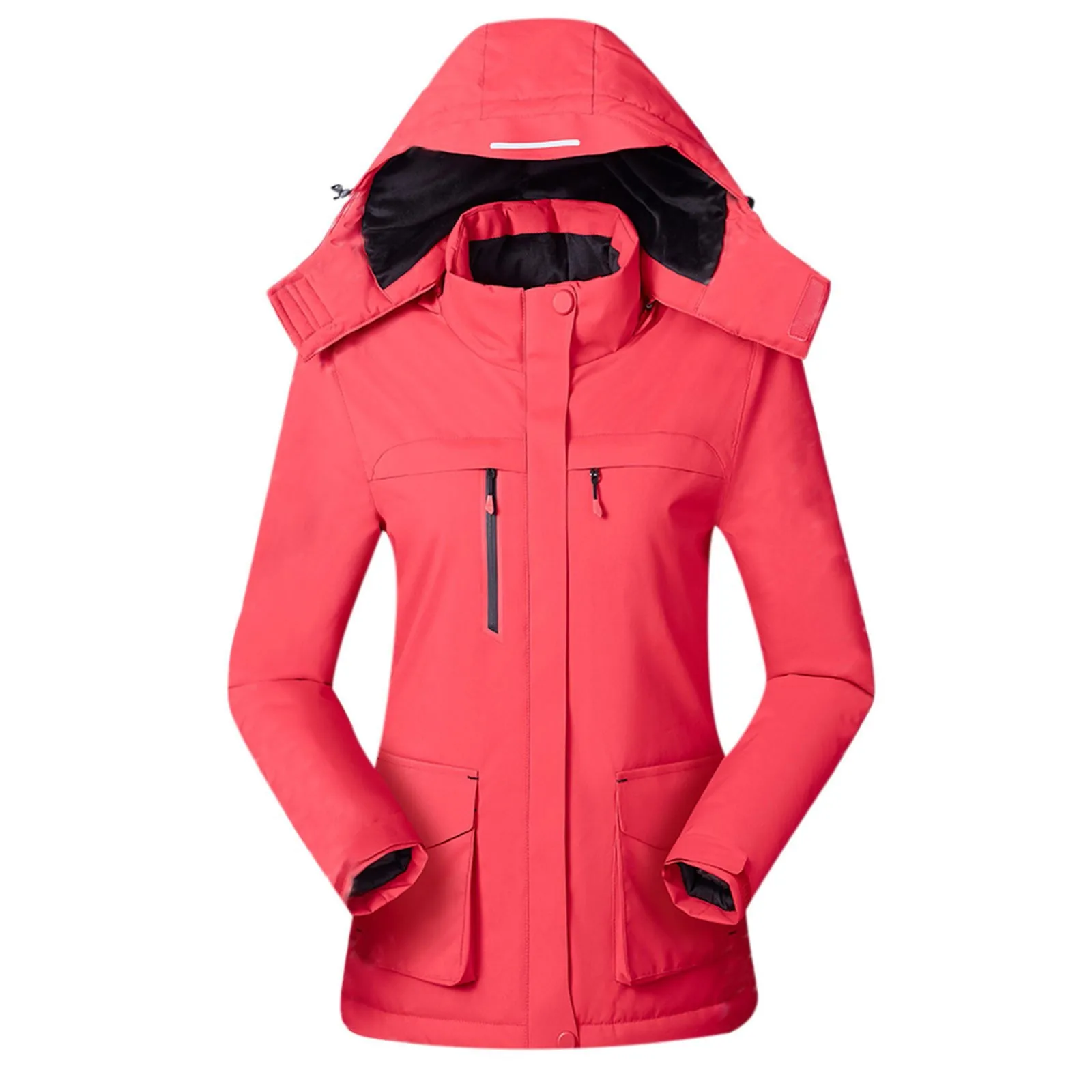 Women\'s USB Charging Heated Jacket Coats With 3 Heating Level 4 Heating Zones Outdoor Windproof Mountaineering Clothing