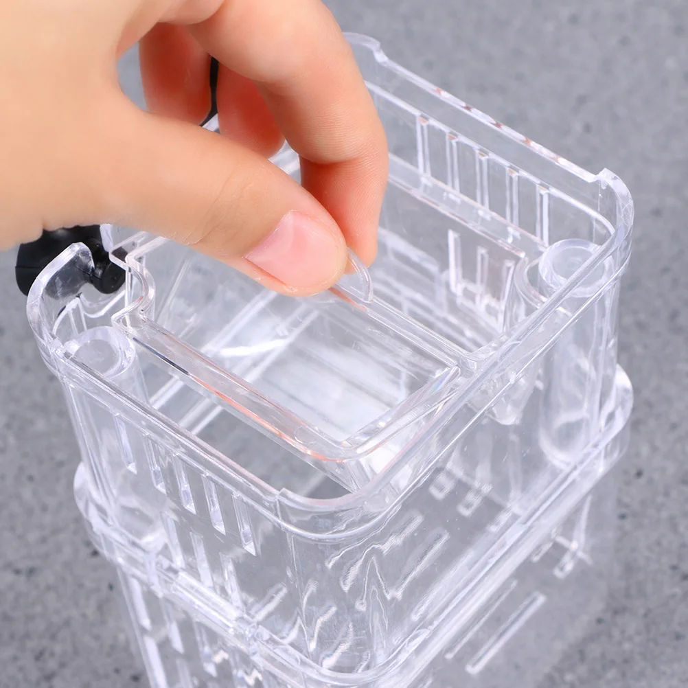 

2 Pcs Fish Tank Isolation Box Breeding for Aquarium Incubation Network Transparent Plastic
