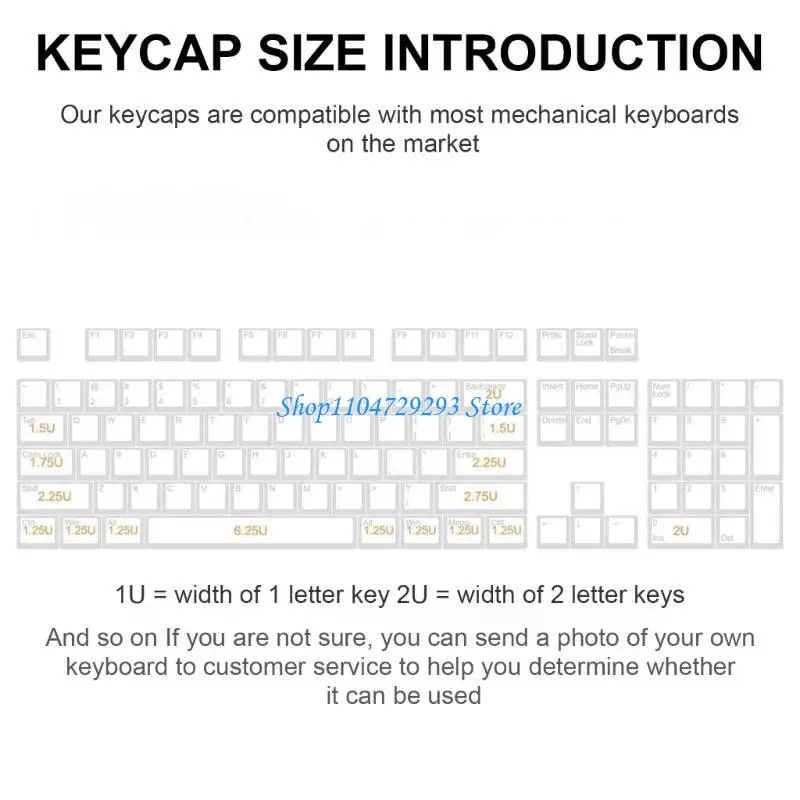 Y2GD Mejora calidad precisión Clear Clear KeyCaps 115 OEM Perfil KeyCap