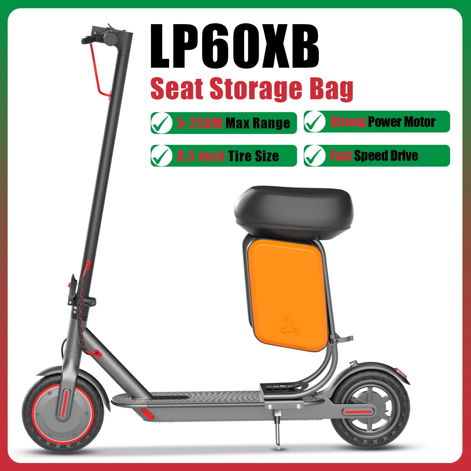 LADPED LP80/LP10 Elektrische Scooter 5-35KM Lange Afstand Verbeterde Krachtige Motor Slimme E-scooter met 8,5/10 Inch Explosiebestendige Band
