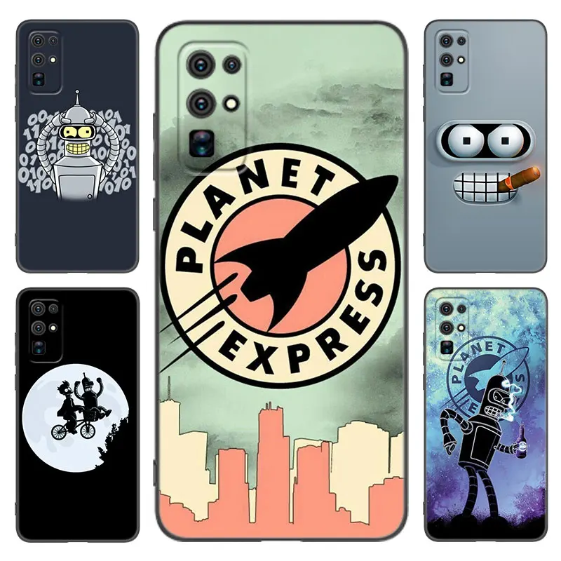 F-Futuramas Cute Black Phone Case For Honor 70 90 200 Magic 4 5 6 Lite X5 X6A Plus X6 X6S X7A X7B X8 X8A X8B X9 4G X9A X9B 5G