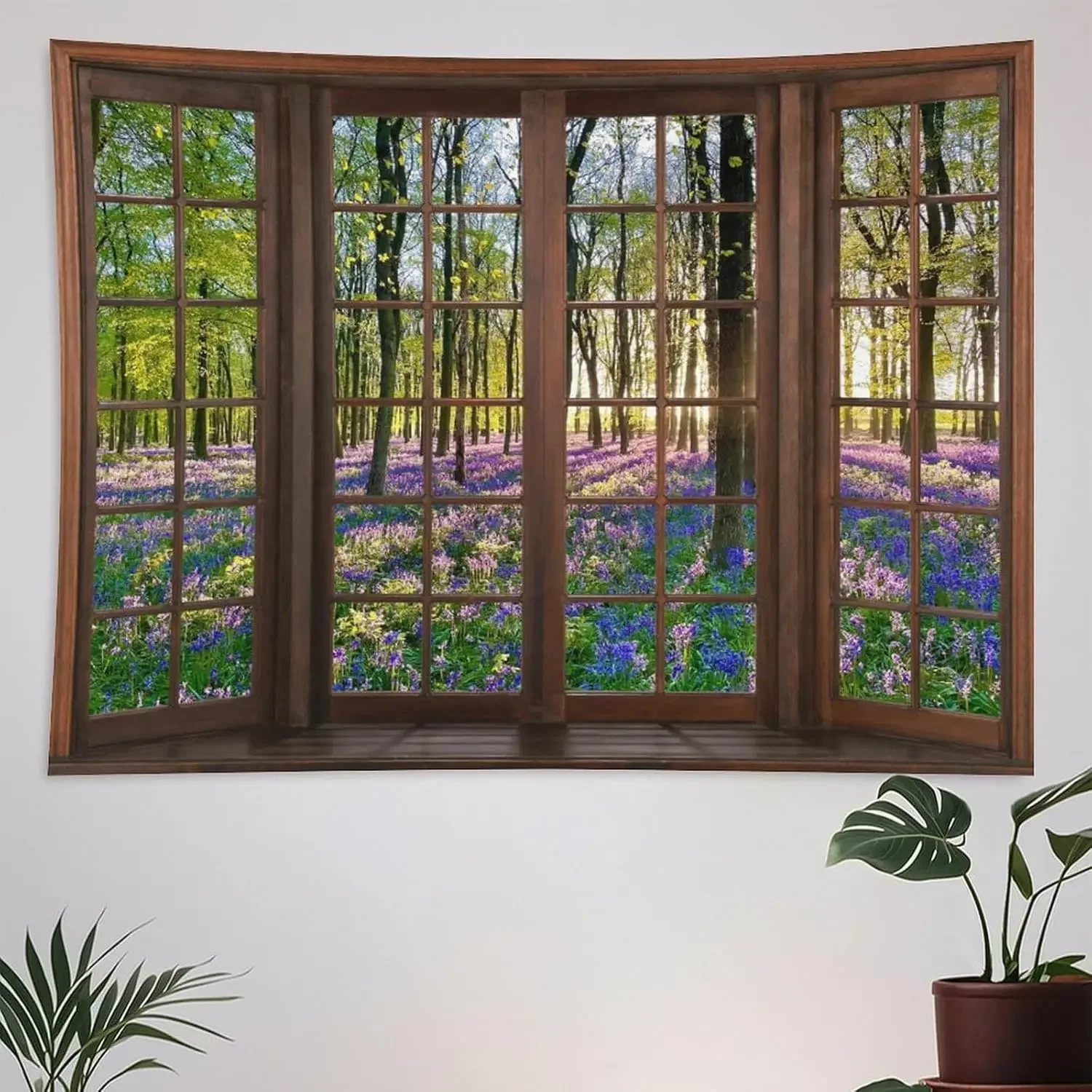 Nature Landscape Tapestry Wall Hanging Spring Lavender Tapestries Home Decor for Living Room Bedroom Farmhouse Apartment Dorm