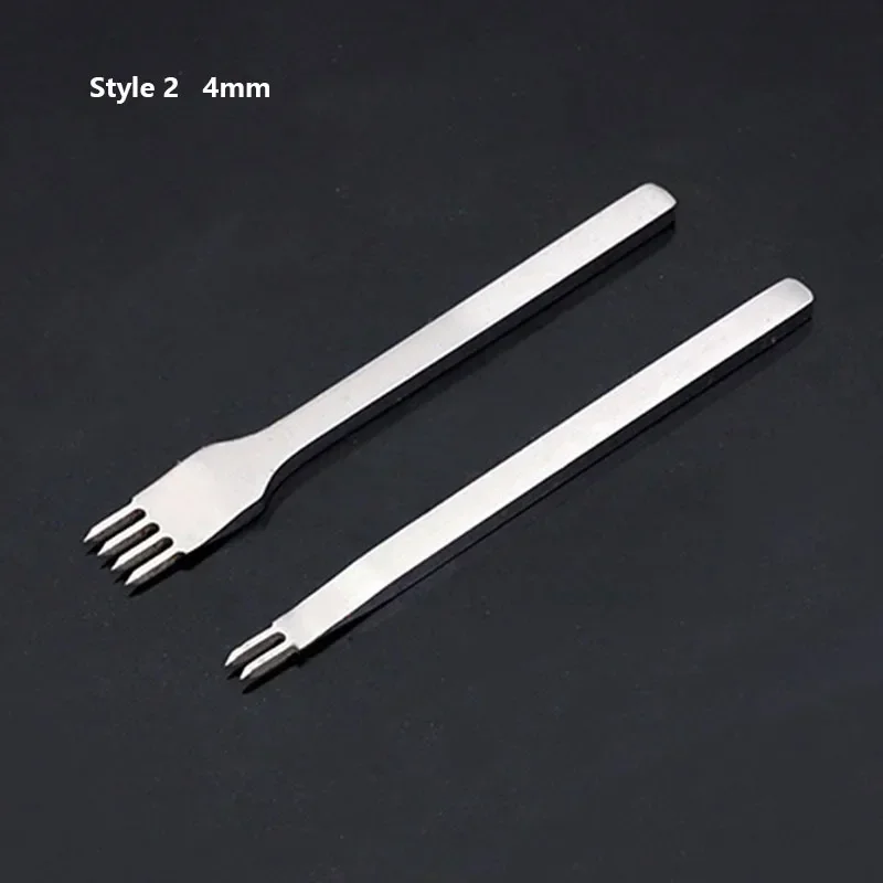 3/4/5/6Mm Afstand Punch Tool Voor Lederen Gat Ponsen Tool Vetersluiting Stiksels Naaien Diy leer Hobbygereedschappen 1/2/4/6 Prong