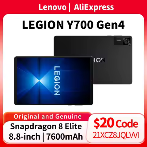 Lenovo Legion Y700 4th Gaming Tablet Snapdragon 8 Elite Copper Vapor Chamber Cooling 16GB RAM + 1TB Ice White 7600mah