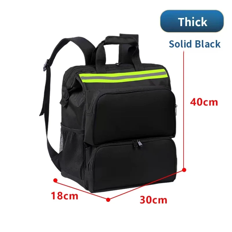 Electrician Tool Backpack Canvas Multi-Function Repair Bag for Installation Work and Portable Tool Storage