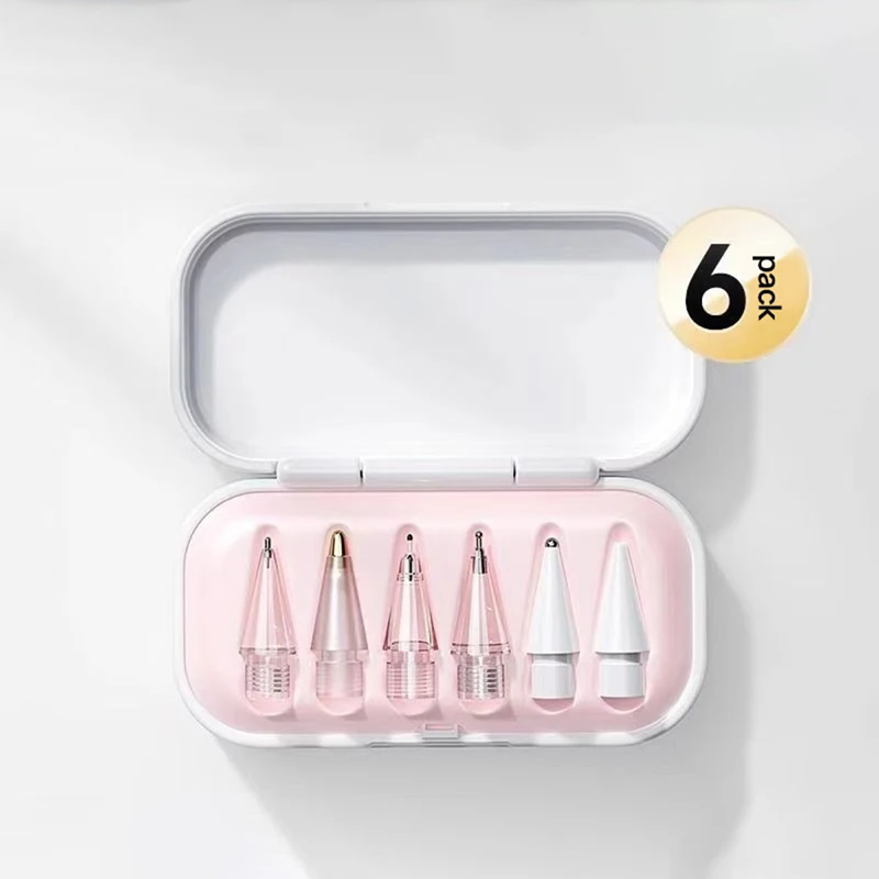 

6Pcs/Set Pencil Tips Set For Apple Pencil 1st 2nd 3th Generation Tip For Apple Pencil Nib Replacement Tips For Apple Pencil 1 2