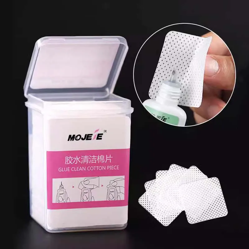 200 pz Nail Polish Remover Tampone di Cotone Gel UV Consigli Remover Cleaner Tampone di Carta Tovaglioli Senza Pelucchi Unghie Smalto Arte Pulizia Manicure