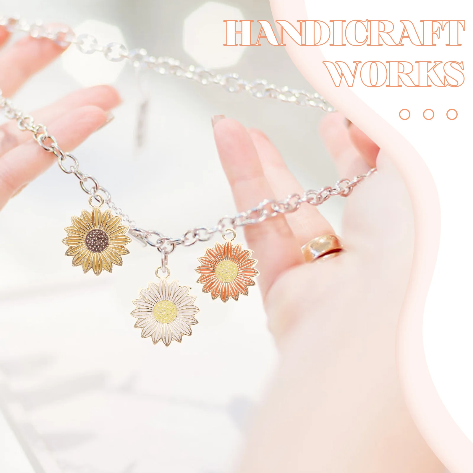 

30 Pcs Sunflower Hair Accessories Keychain Pendant Charms Number for Jewerly Making Large Alloy Trendy Jewelry Man
