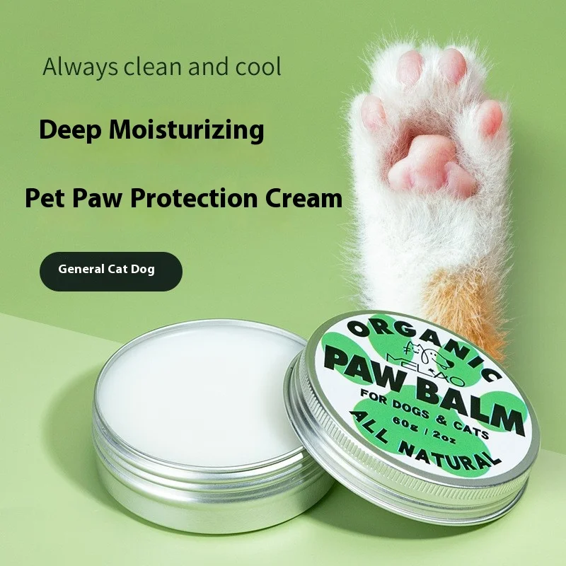 

Pet Paw Protection Cream - Moisturizing Balm for Dog & Cat Pads, All-Natural Foot Care Against Cracks & Roughness