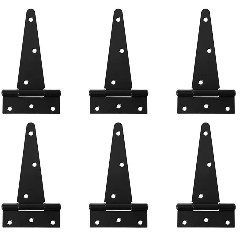 【RECOMENDAR】Устойкие Т-образные петли, 6 шт., сверхмощные петли для ворот, толщина 2,2 мм, погода с винтами для дверей сарая