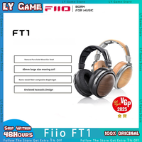 FiiO FT1 HIFI Wired Headphones Beech Wood Earphones 60mm Dynamic CCAW Nanowood Fiber Composite Diaphragm Custom Esport Headsets