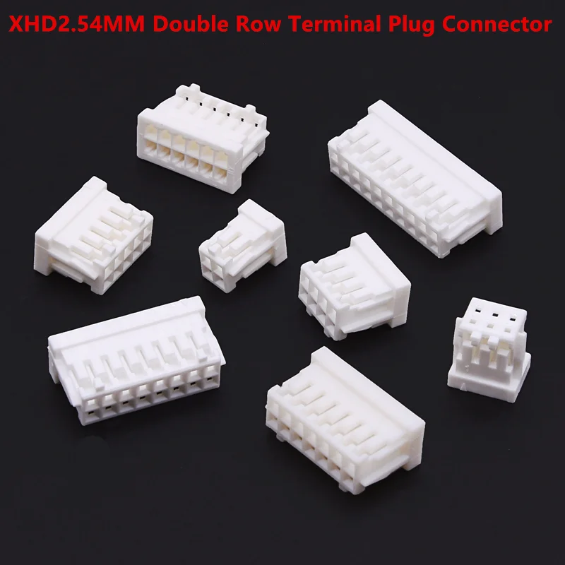 20PCS XHD2.54MM XHD Double Row 2X2P/3P/4P/5P/6P/7P/8P/10 Pin XHD2.54 Terminal Plug Connector