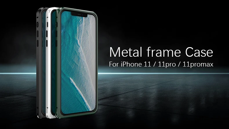 New Metal Frame Case For IPhone 11/11 Pro/11 Pro Max Ultra Thin Anti Fall Resistance Bumper Armor Cover Cases