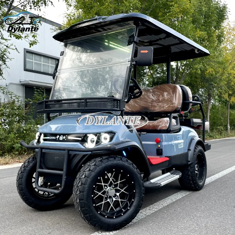 ODM Custom Hot Sale 4 Wheel Low Speed ​​Electric Golf Cart 4/6 Seats 48V 72V Street Legal Off-Road Hunting Electric Car