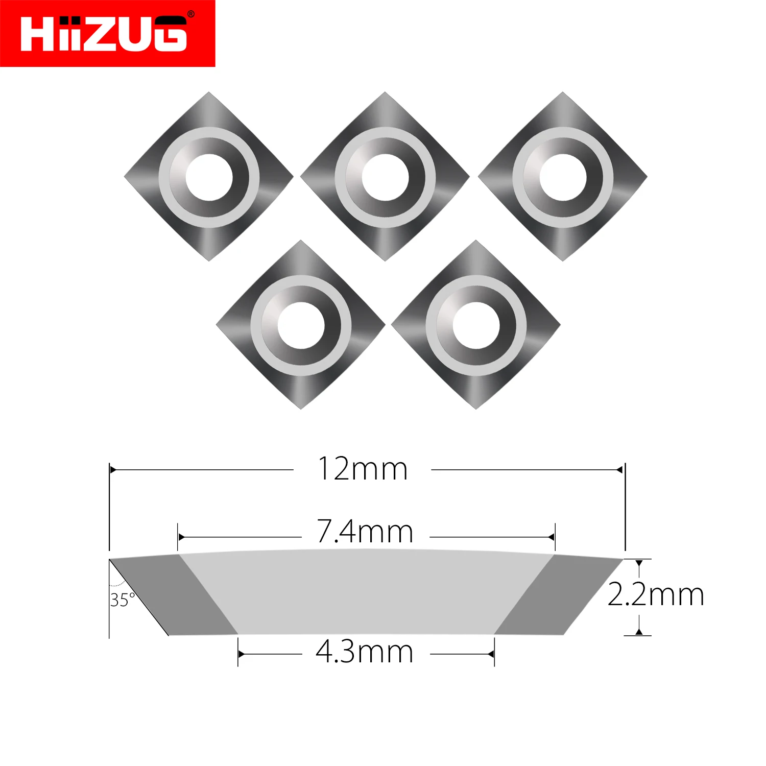 Imagem -03 - Inserções de Carboneto Quadrado Cortadores Ancinho Negativo para Ferramenta de Torno de Torneamento de Madeira Mais Áspero Ferramentas de Carpintaria Peças 12 mm x 2.2 mm