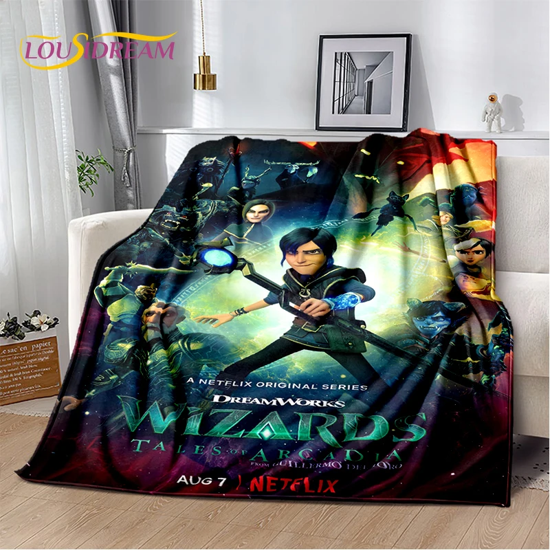 Trollhunters,tales of Arcadia Cartoon Blanket,Soft Throw Blanket for Home Bedroom Bed Sofa Picnic Travel Office Cover Child Gift