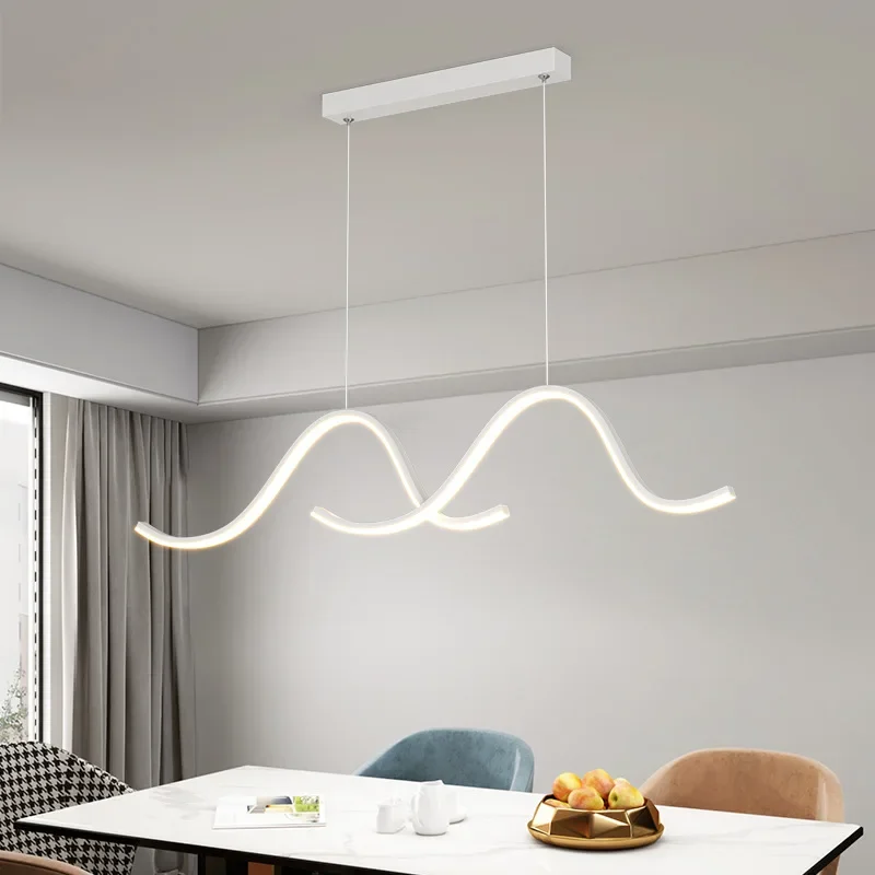 

Nordic Minimalist LED Chandelier - Wave Starry Sky Design for Dining Room & Bar Counter