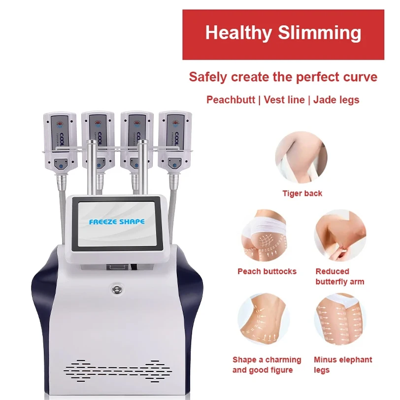 

360 Comfortable Cryolipolysis EMS Machine for Fat Freezing Anti-cellulite Body Slimming Curve Contouring with 4 Cryo Plates