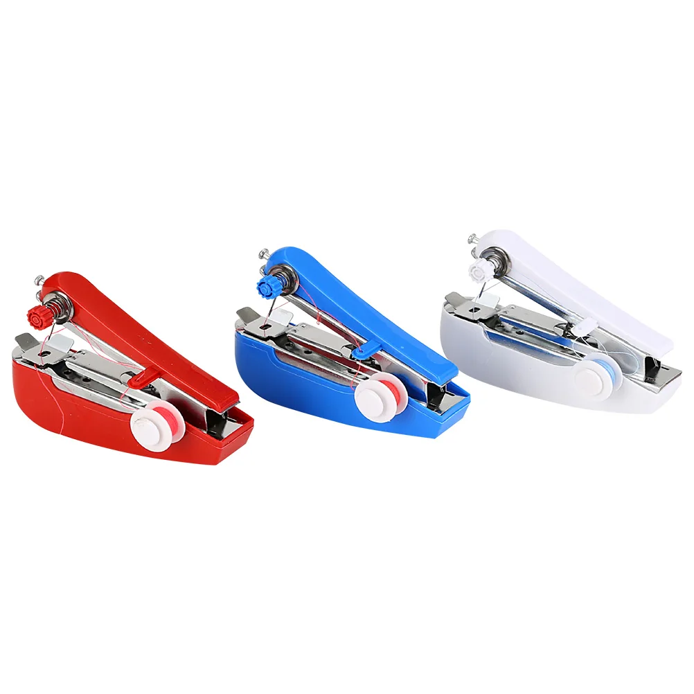 

3Pcs Portable Sewing Machine Mini Handheld Cordless Metal Plastic for Mending and Repairs Sewing Machine