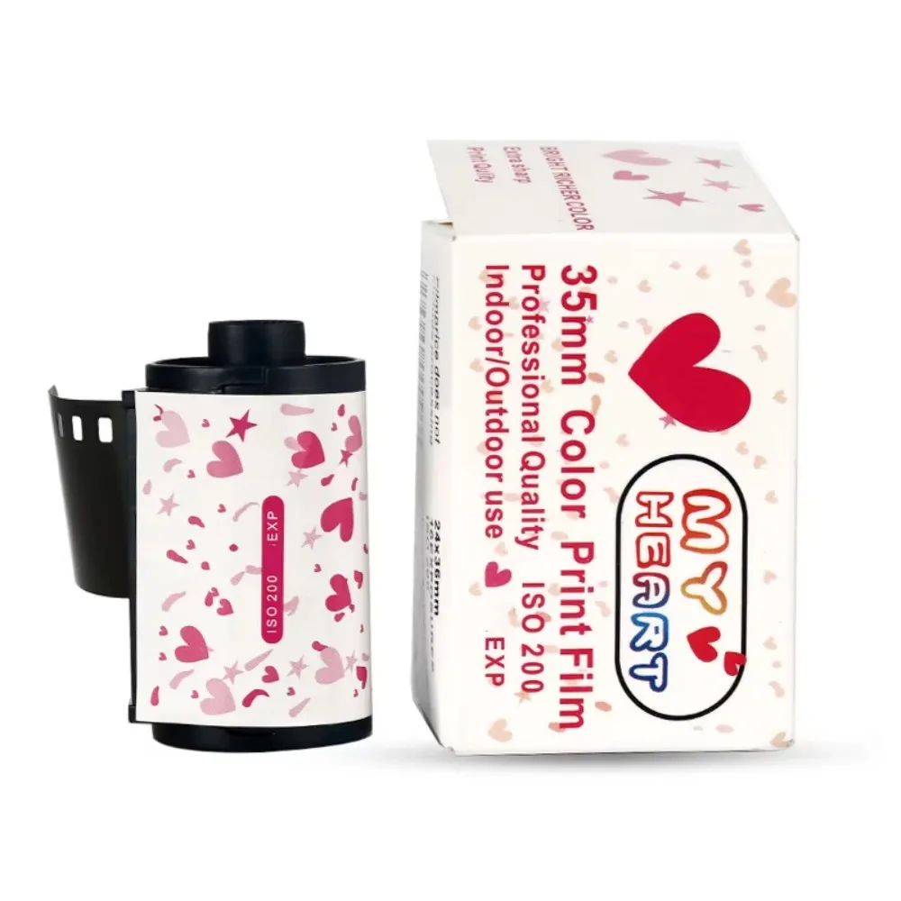 جديد المحبة القلب 35 مللي متر أبيض وأسود طباعة فيلم ISO 200 HD مقاوم للماء 35 مللي متر طباعة فيلم 8/18 EXP كاميرا فيلم ل 135 كاميرا