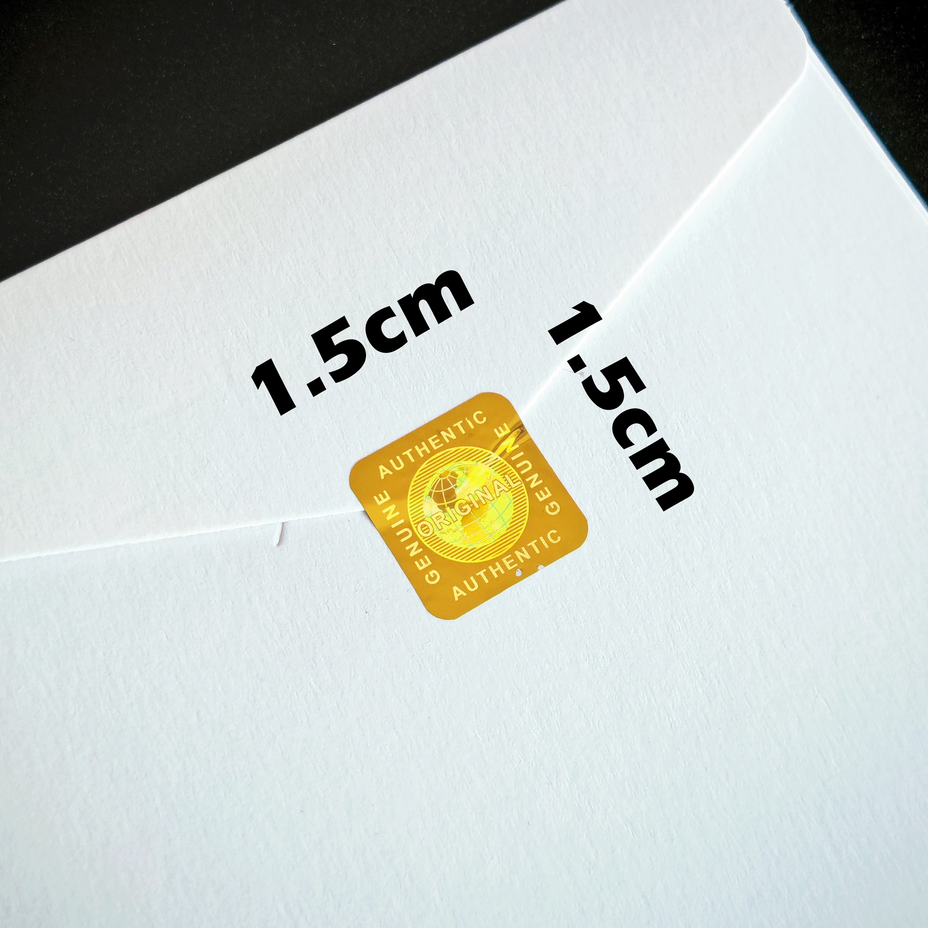 500pcs per Roll Stiker Hologram Anti Pemalsuan Segel Keamanan Garansi Asli Label Segel Batal Desain Universal 15mm