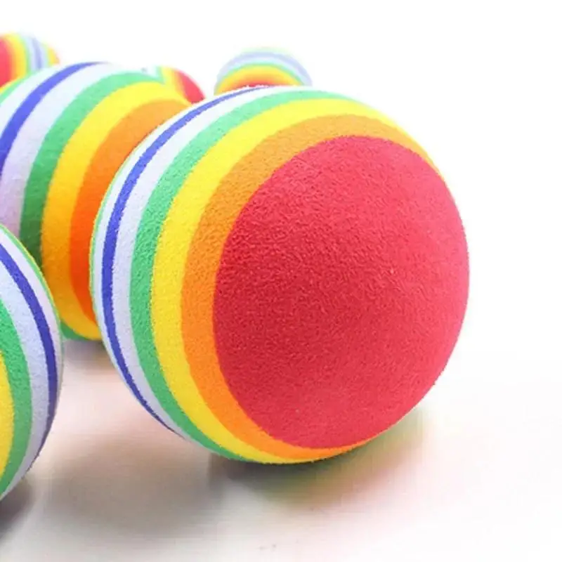 Pelotas de Arcoíris Juguete Espuma para Mascotas