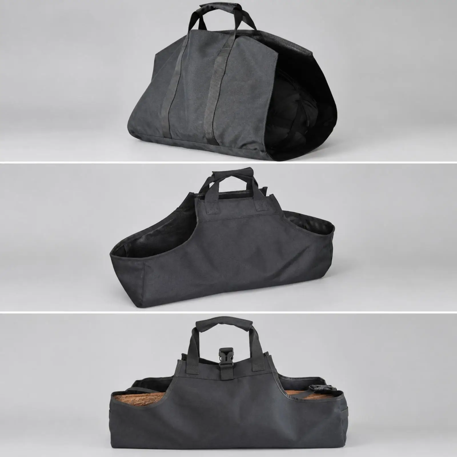 Outdoor Firewood Carry Storage Bag Heavy Duty Oxford Cloth Tote for Garden Tools Household Organizing