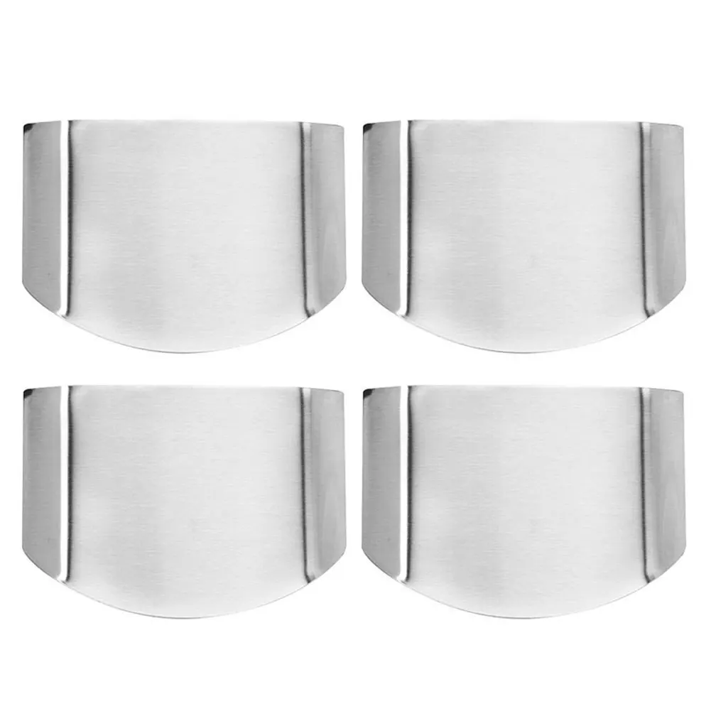 Silver Stainless Steel Finger Guard for Hand Protection in Food Preparation with Simple Operation and Stability
