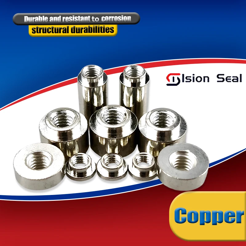 Mur Tembaga SMTSO Patch Weld M1.4M1.6M2M3M4, Mur Kolom Tembaga untuk Pengelasan SMD, Lubang Tembus untuk Papan PCB, Modul Pcie, Mur untuk Penyolderan